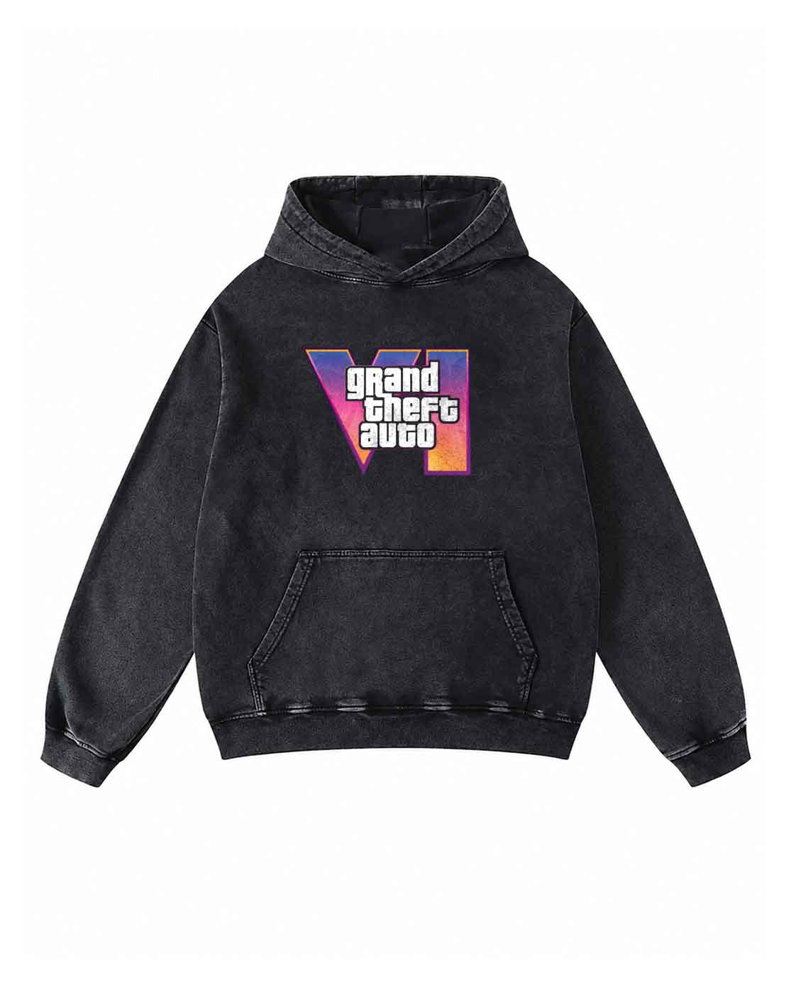 Grand Theft Auto VI Vintage Black Hoodie