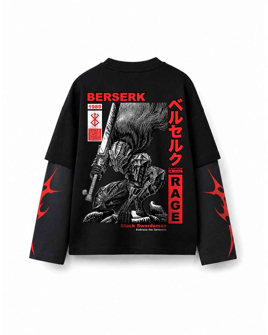 Berserk Guts Layered Long Sleeve Tee