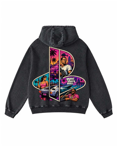 Grand Theft Auto VI Vintage Black Hoodie