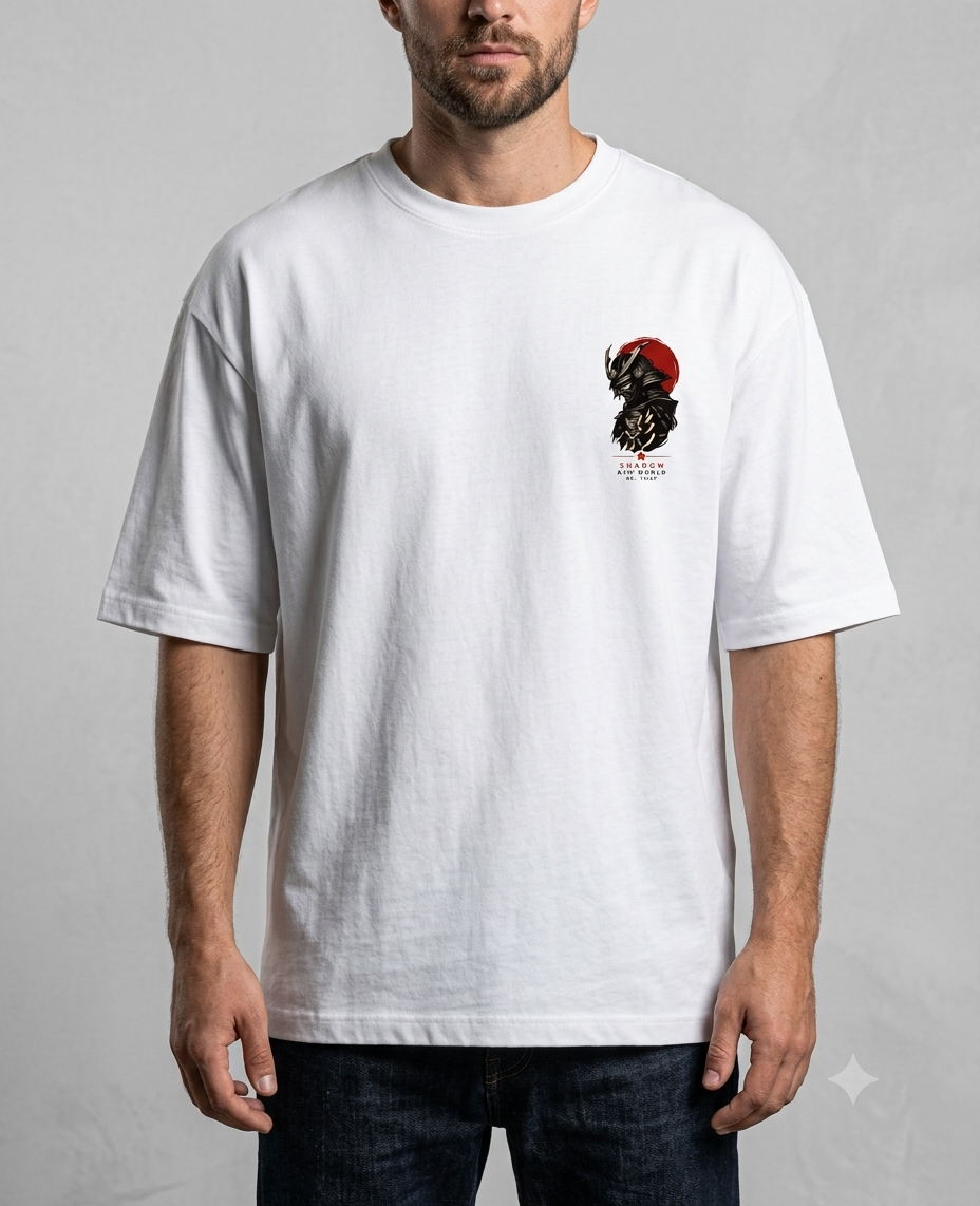 Men's Heavyweight Oversized T-Shirt – White | ZEYRAVO product image