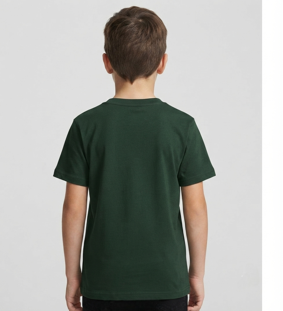 Boys' Crew Neck T-Shirt – Bottle Green product detail | ZEYRAVO